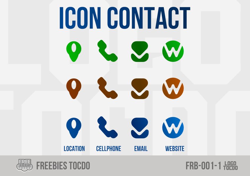 FRB-001-1 – File bộ icon liên hệ vector